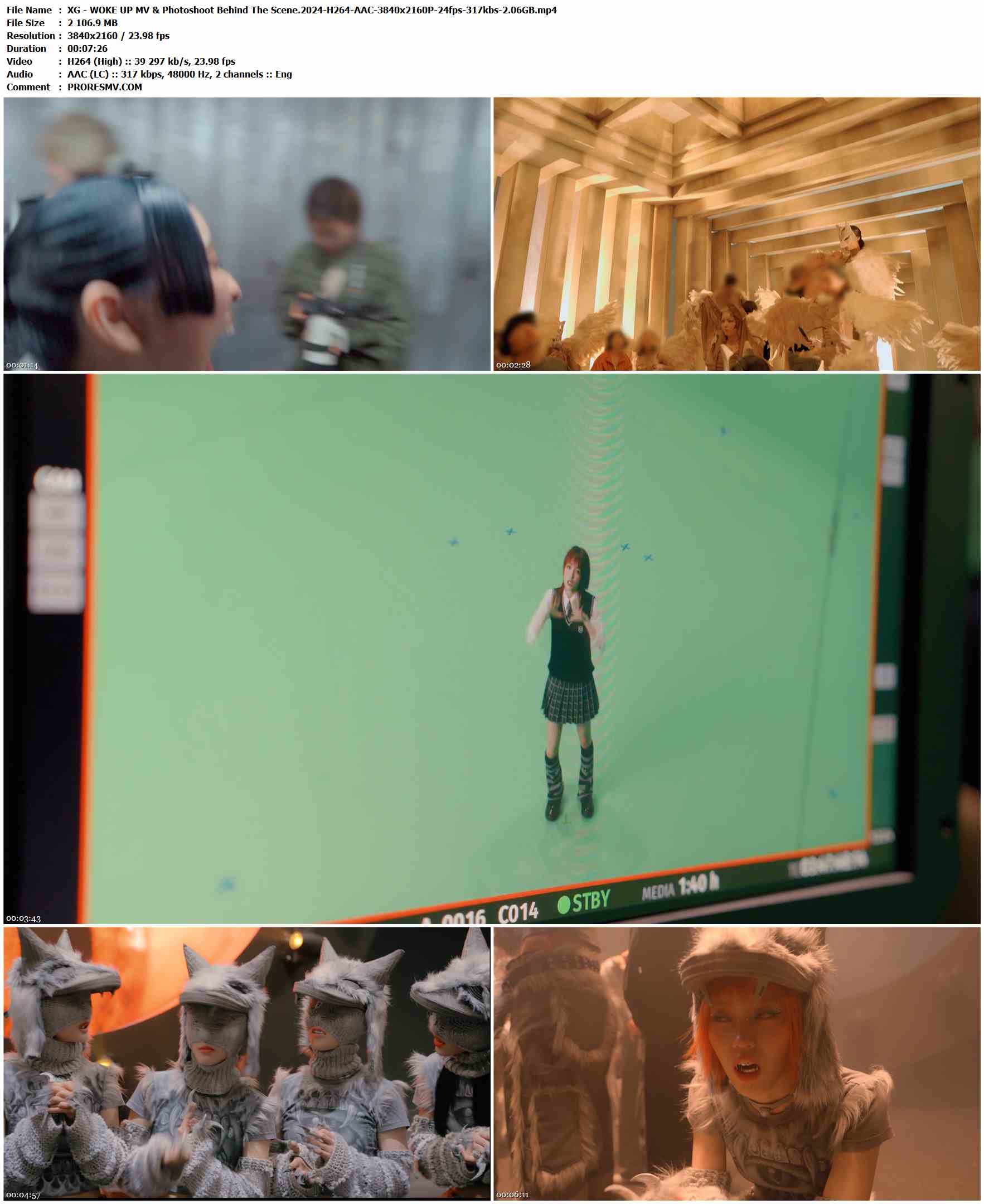 XG - WOKE UP MV & Photoshoot Behind The Scene.2024-H264-AAC-3840x2160P-24fps-317kbs-2.06GB官方MV_高清MV